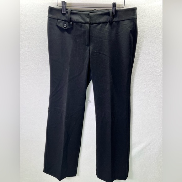 Ann Taylor Petite Black Wide Leg Dress Pants Womens 6P Modern Stretch 1999 - Picture 1 of 9